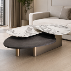 Fiorvane Luxury Stone Water Lilies Coffee Table