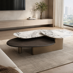 Fiorvane Luxury Stone Water Lilies Coffee Table