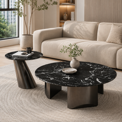 Elarenne Luxury Stone Black Rose Bijou Coffee Table