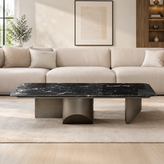 Jovielle Luxury Stone Black Rose Bijou Coffee Table