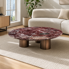 Novarisse Luxury Stone Violet Red Seticci Coffee Table