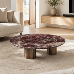 Novarisse Luxury Stone Violet Red Seticci Coffee Table