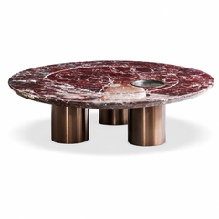 Novarisse Luxury Stone Violet Red Seticci Coffee Table