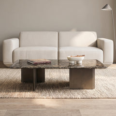 Floravine Luxury Stone Platinum Diamond Milton Coffee Table