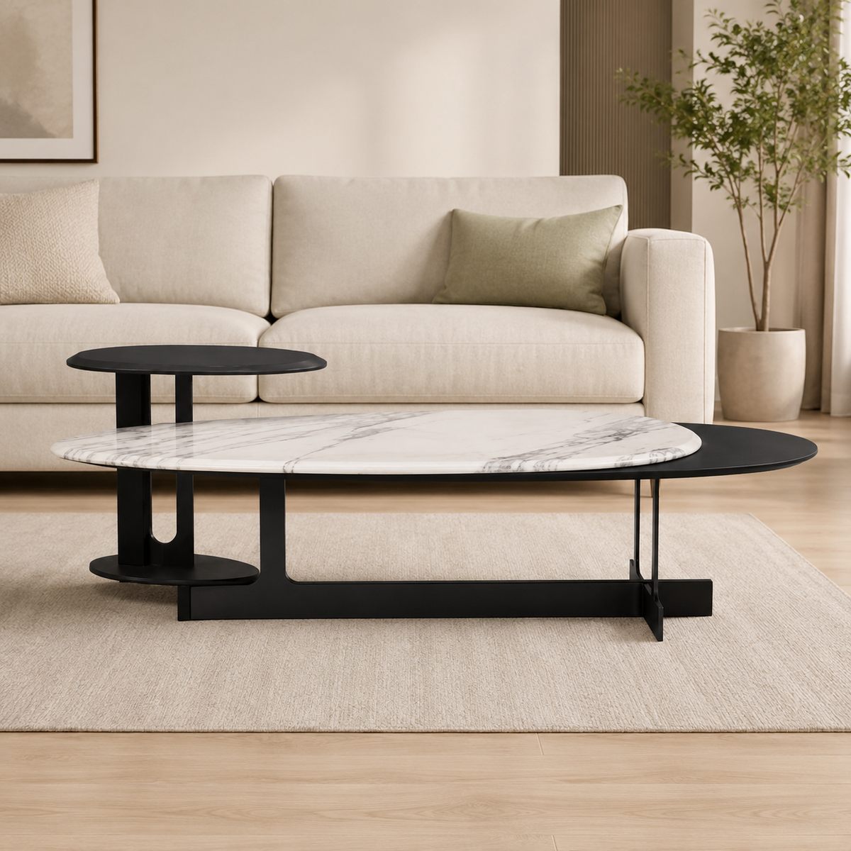 Navelisse Luxury Stone Minimalist Style Haumea Coffee Table