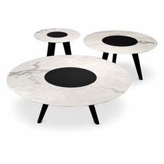 Virelle Luxury Stone Fendi White Shields Coffee Table