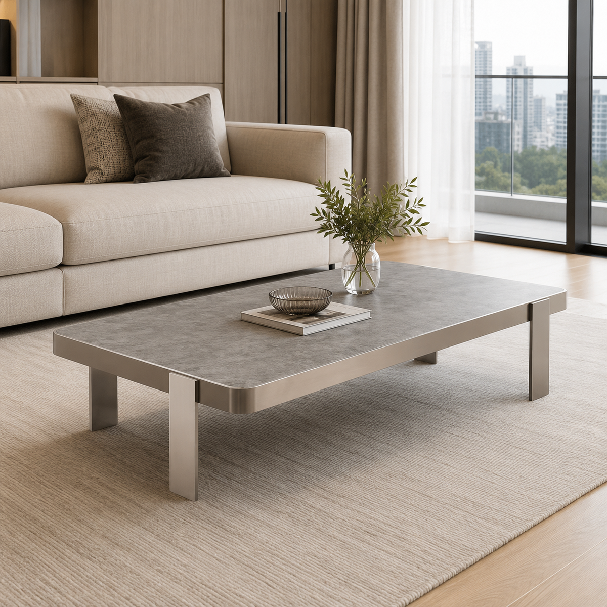 Aurestine Luxury Stone Chimera Coffee Table