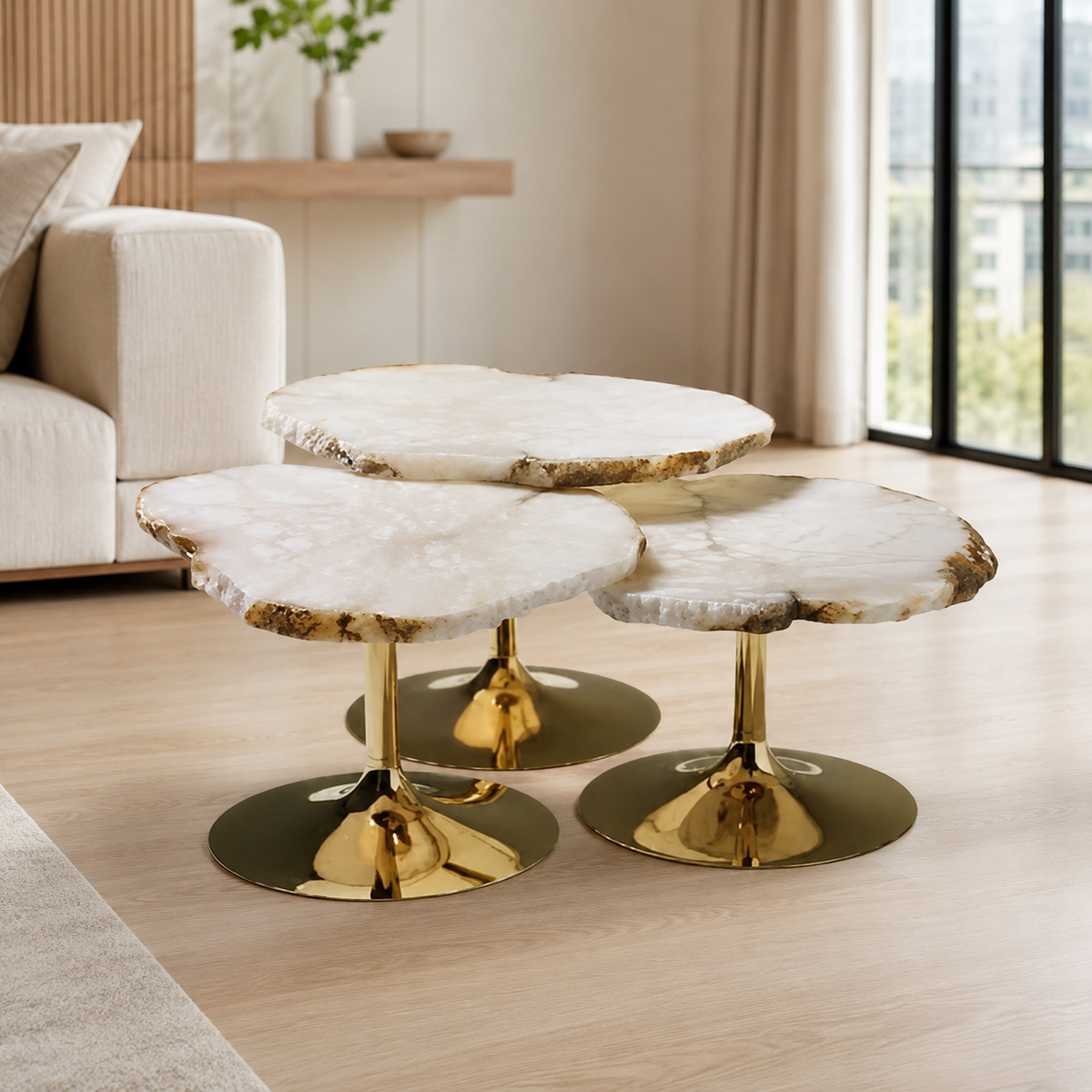 Haverin Luxury Stone Karlotta Coffee Table