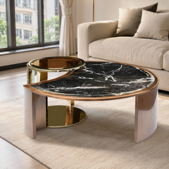 Isolenne Luxury Stone Bubble Coffee Table