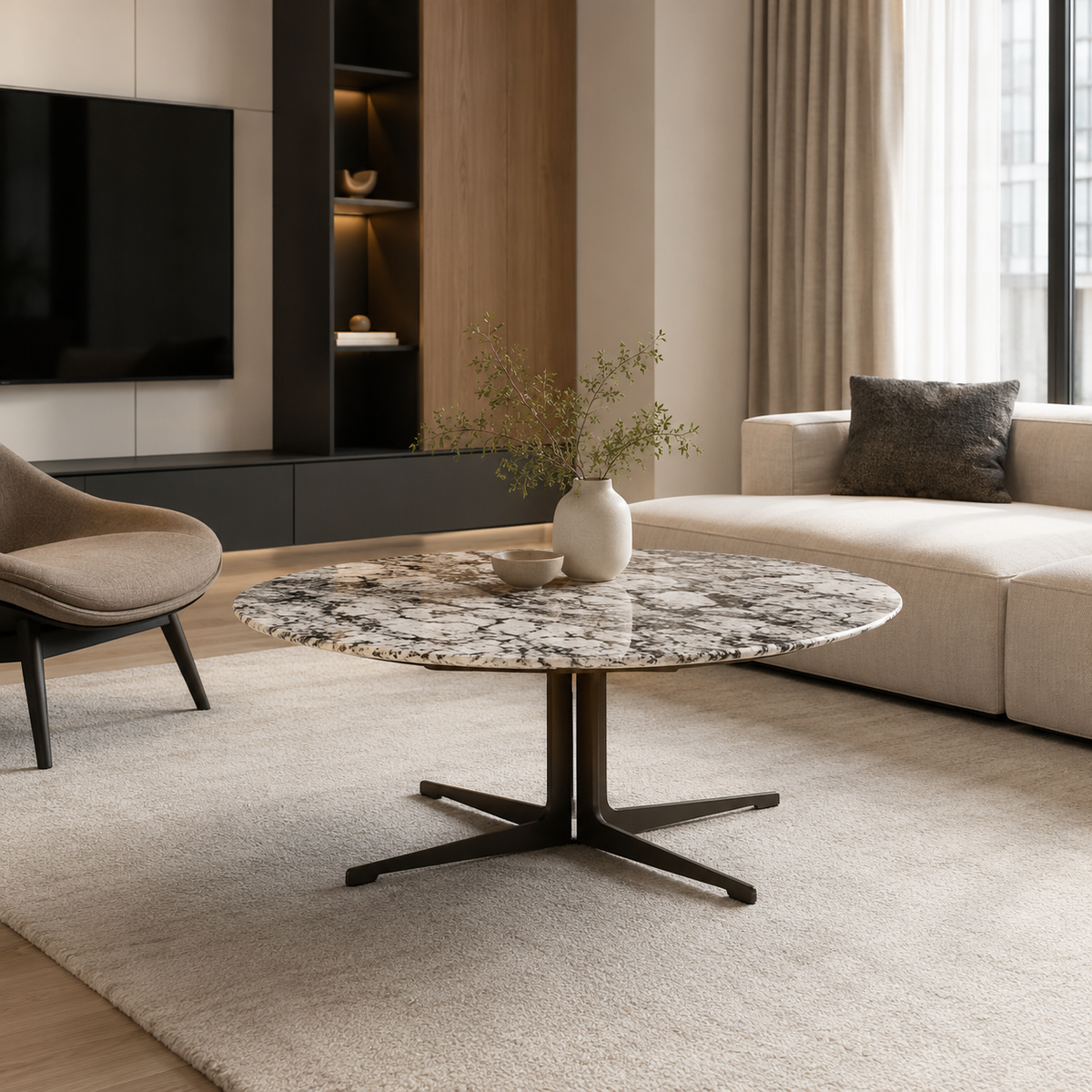 Rovenza Luxury Stone Capitol Coffee Table