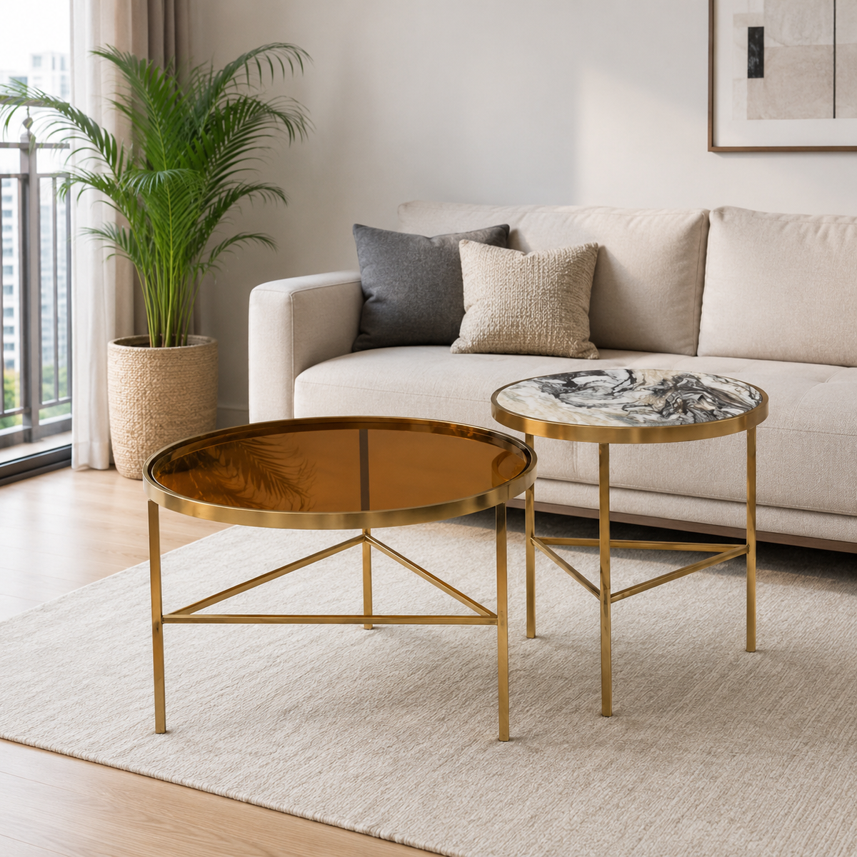 Zorevia Luxury Stone Spanish Coffee Table