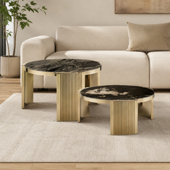 Dovielle Luxury Stone Maert Coffee Table