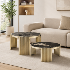 Dovielle Luxury Stone Maert Coffee Table