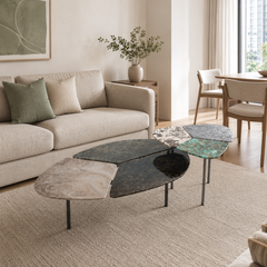 Cazielle Luxury Stone Natural Marble Handy Coffee Table
