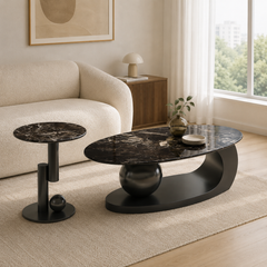 Lurovia Luxury Stone Louver Coffee Table