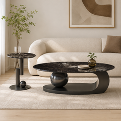 Lurovia Luxury Stone Louver Coffee Table