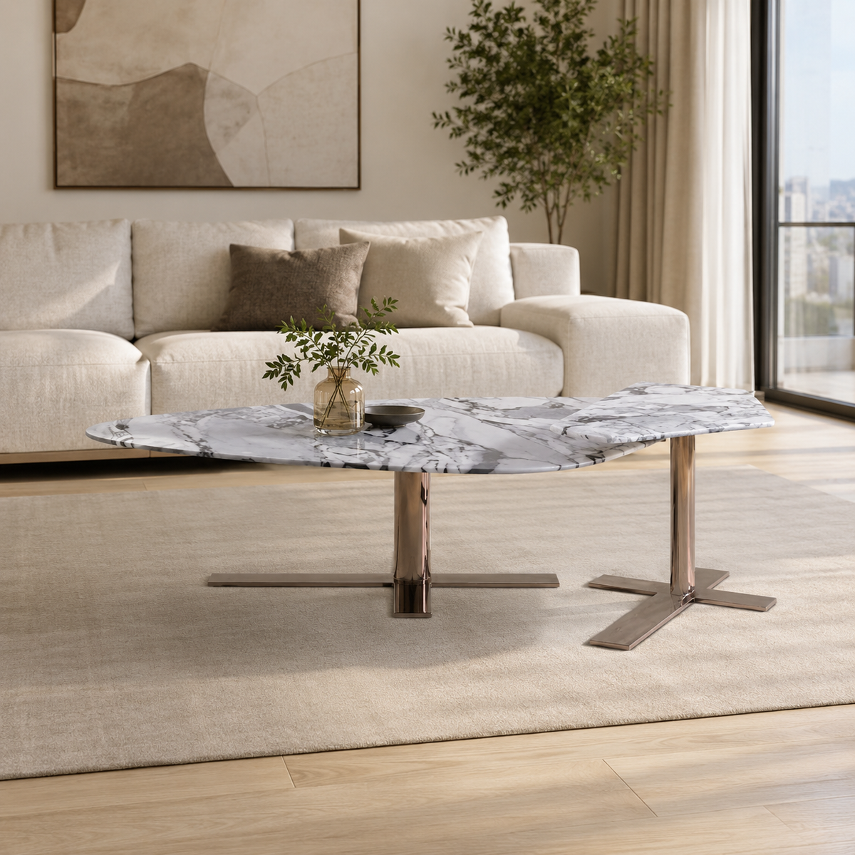 Brelano Luxury Stone Brajour Coffee Table