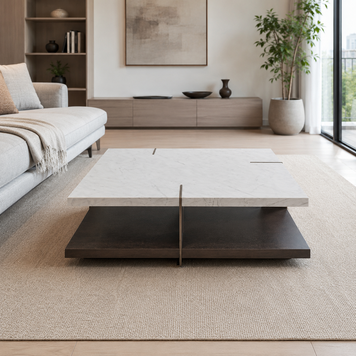 Dastelle Luxury Stone Slidria Coffee Table