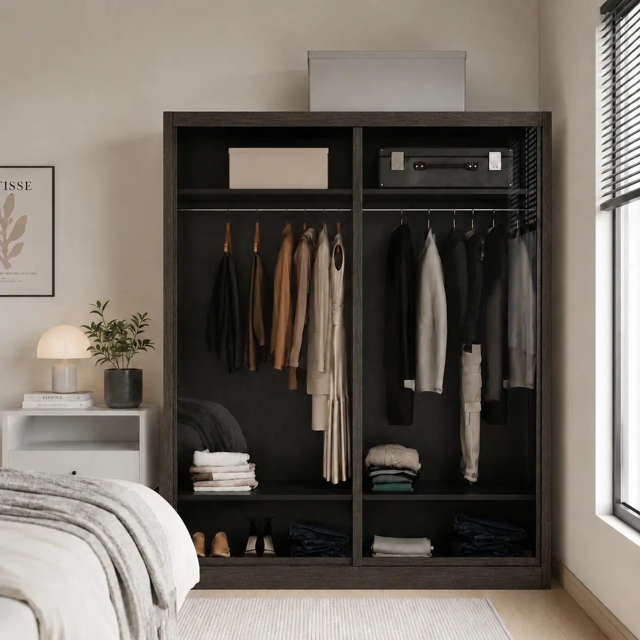 Natsu Modular Wardrobe A04 (Tinted Clear Glass)