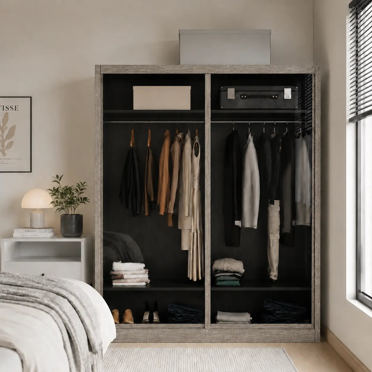 Natsu Modular Wardrobe A04 (Tinted Clear Glass)