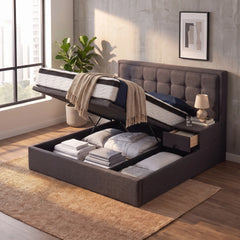 Covelle Fabric Platform Storage Bed Frame (Water Repellent) ARS