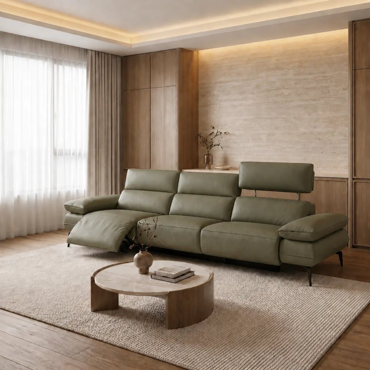 Cormere Genuine Leather Recliner Sofa MB