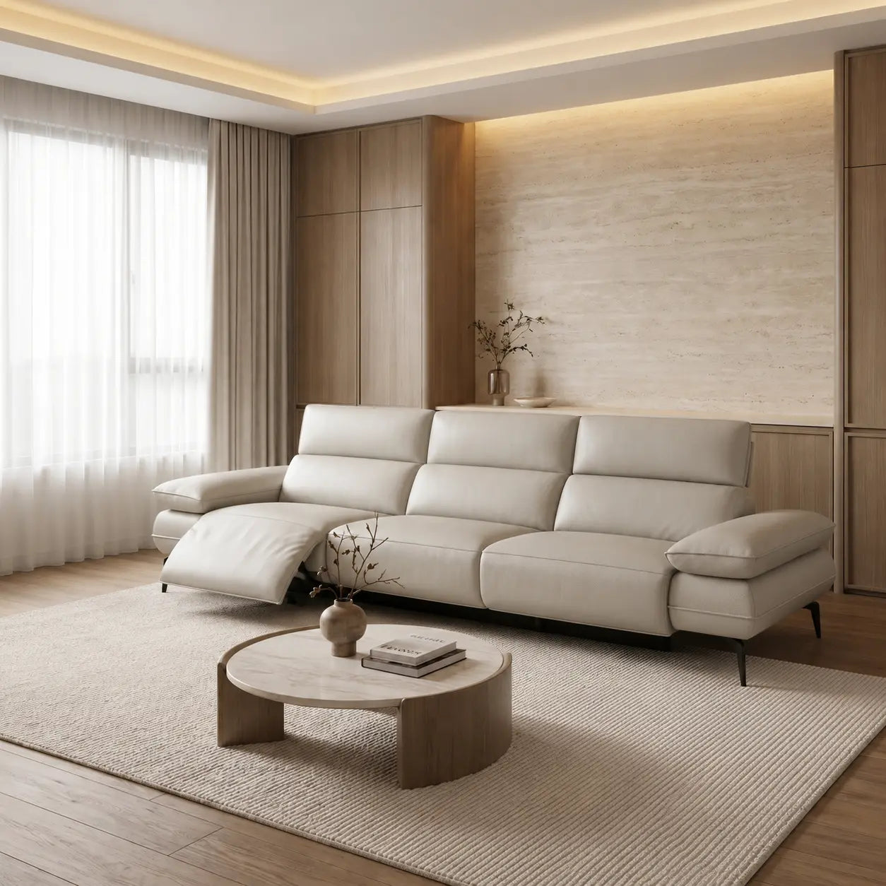 Cormere Genuine Leather Recliner Sofa MB