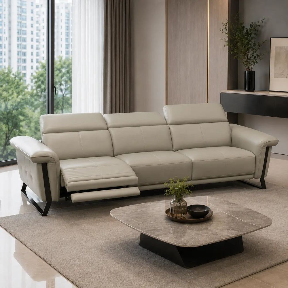 Delmora Genuine Leather Recliner Sofa MB