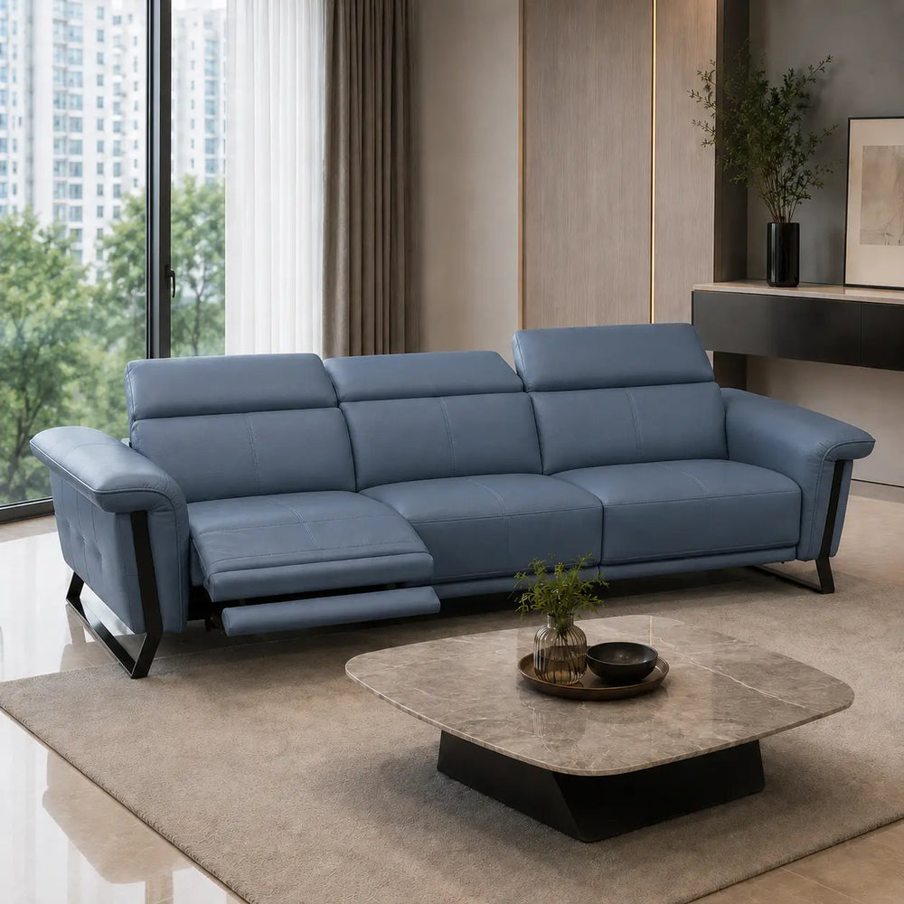 Delmora Genuine Leather Recliner Sofa MB