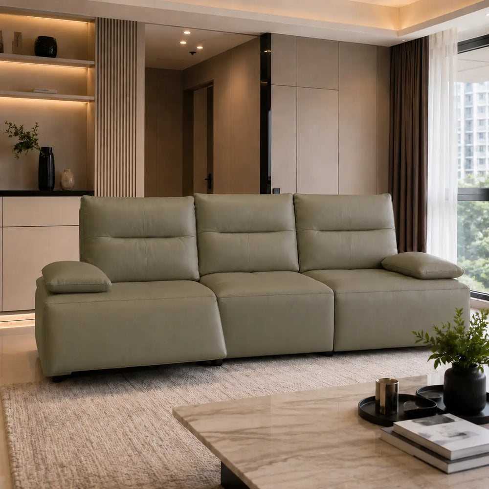 Corlina Genuine Leather Recliner Sofa MB