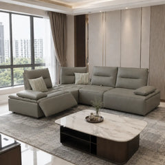 Corlina Genuine Leather Recliner Sectional Sofa MB