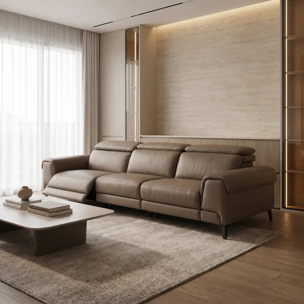 Melrose Genuine Leather Recliner Sofa MB