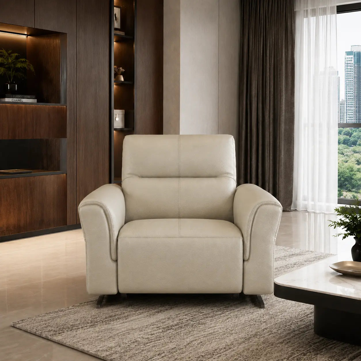 Duralis Genuine Leather Recliner Sofa MB