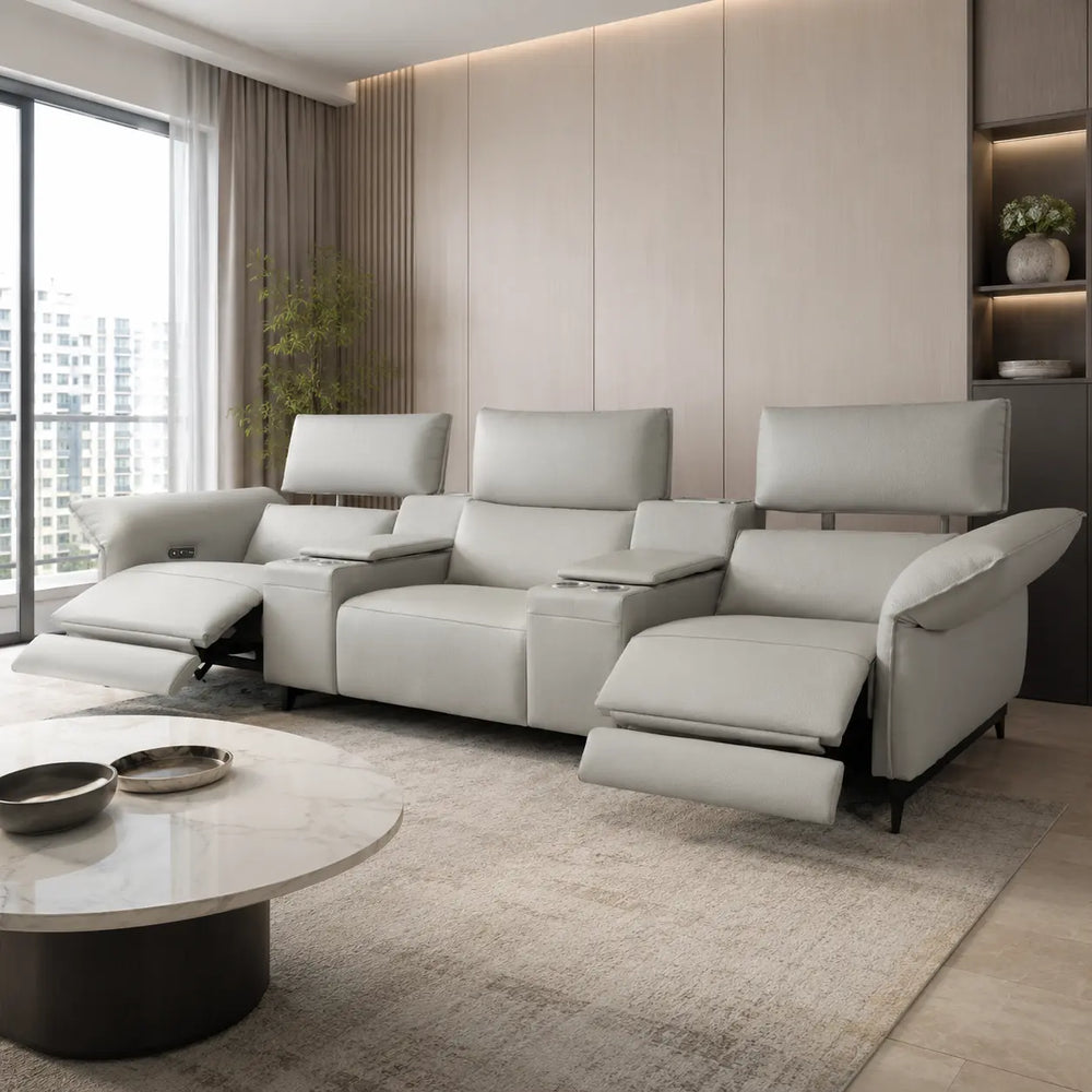 Elantra Genuine Leather Recliner Sofa MB
