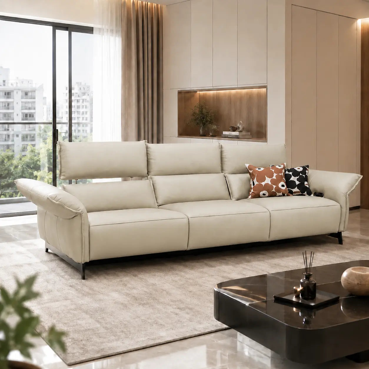 Elantra Genuine Leather Recliner Sofa MB