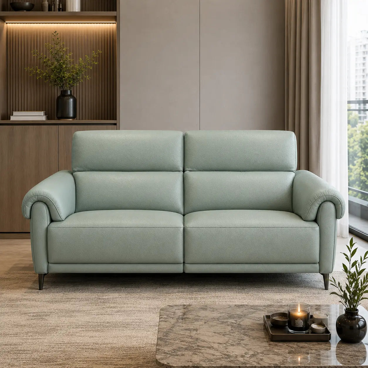 Oresta Genuine Leather Recliner Sofa MB