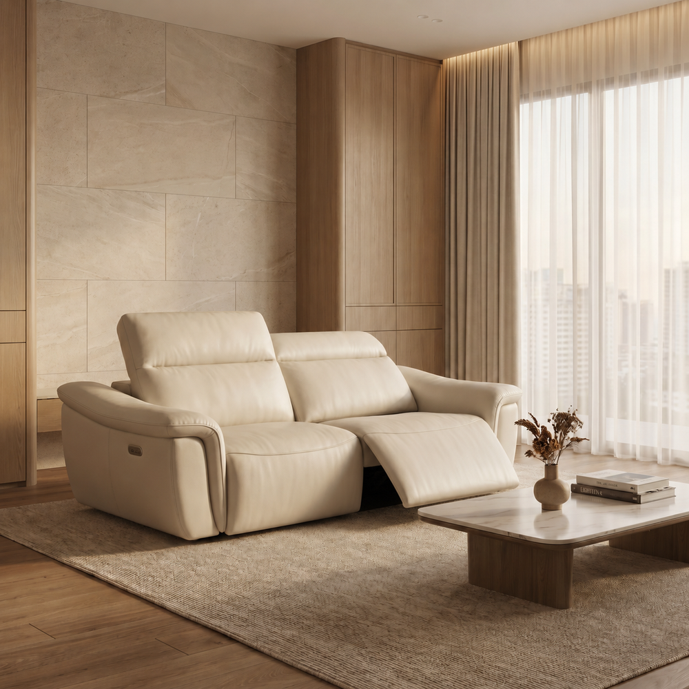 Dovellea Genuine Leather Recliner Sofa MB