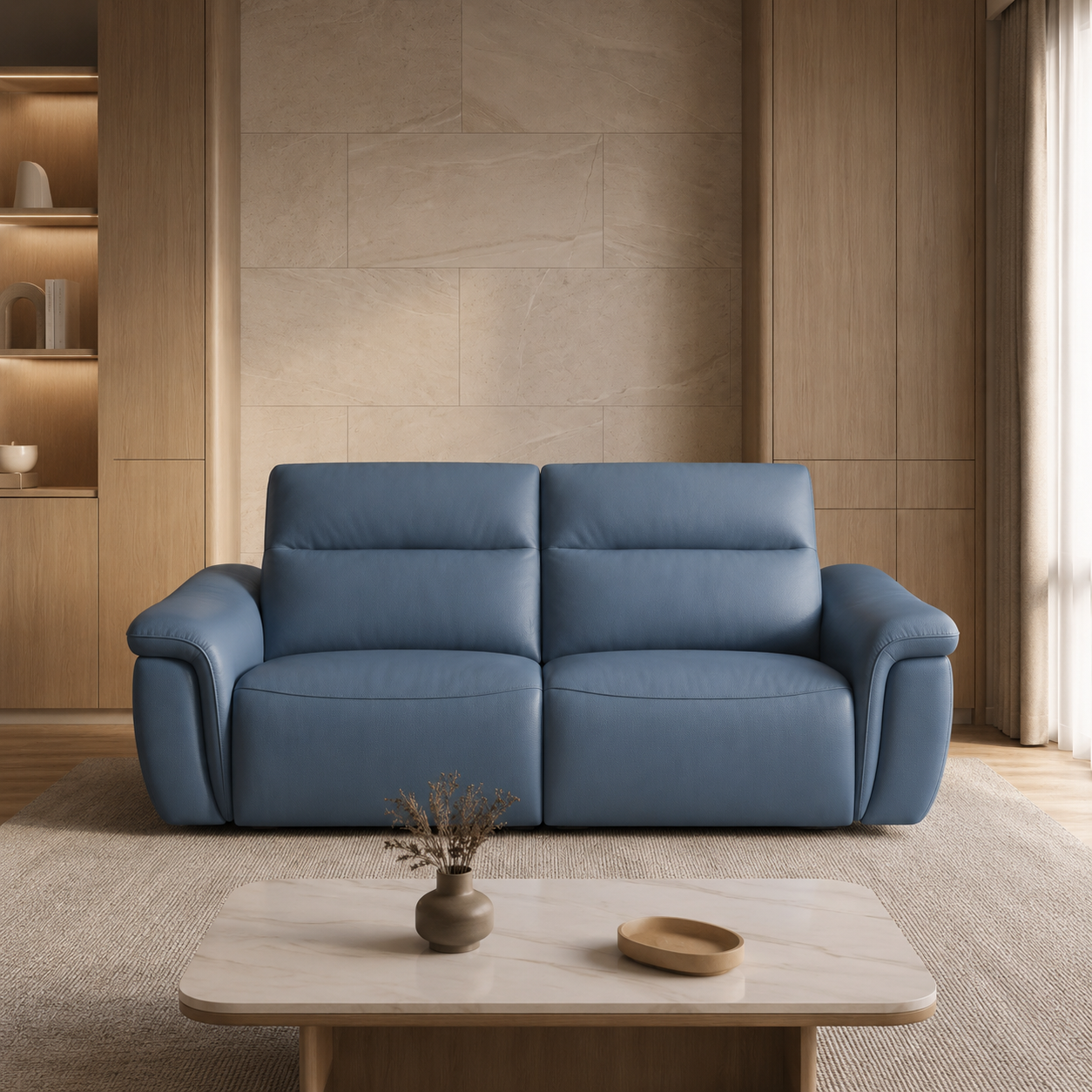 Dovellea Genuine Leather Recliner Sofa MB