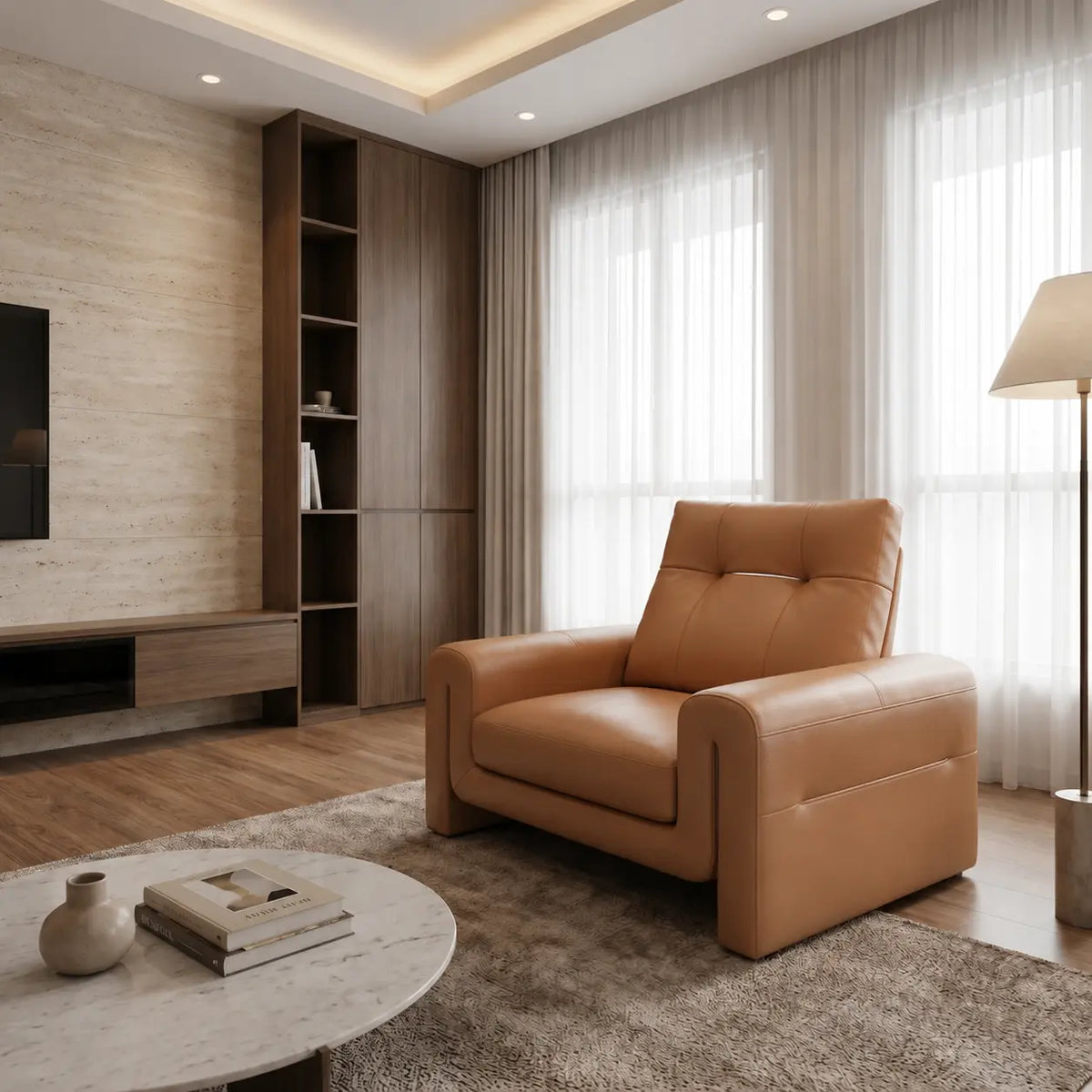 Orveda Genuine Leather Sofa MB