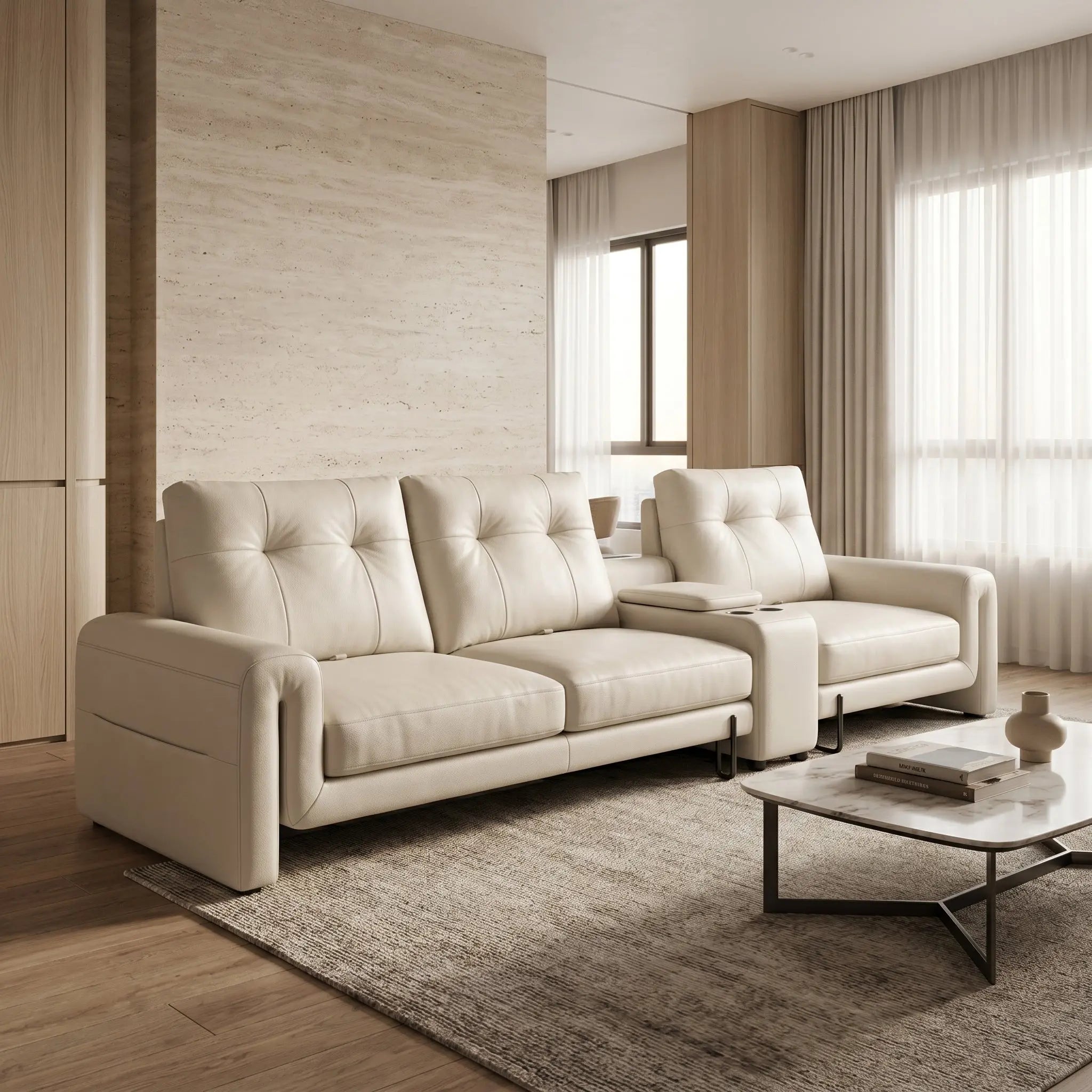 Orveda Genuine Leather Sofa MB