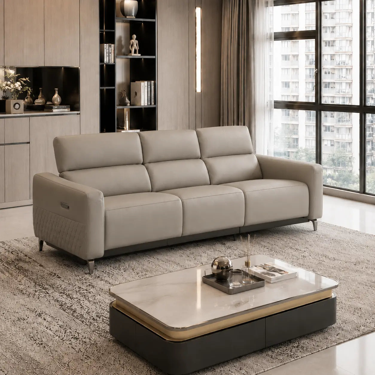 Brinova Genuine Leather Recliner Sofa MB