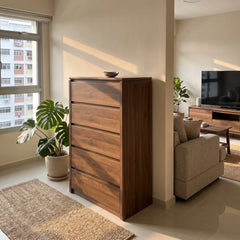 Querivo Wooden Chest of Drawer (5 Drawers)