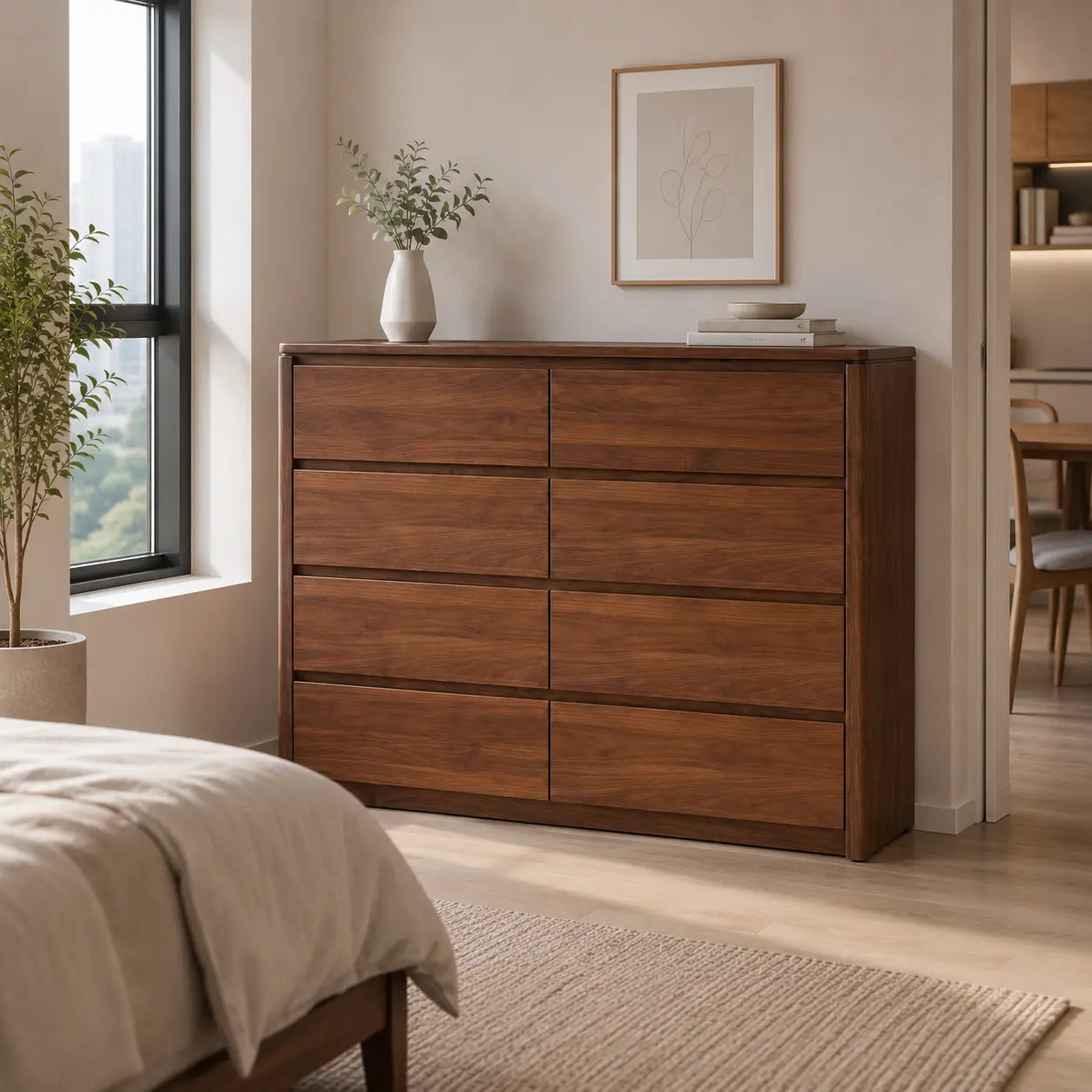 Querivo Wooden Chest of Drawer (8 Drawers)
