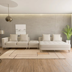 Prylen Fabric L-Shaped Sofa (Pet Friendly & Easy Clean) - Esteller