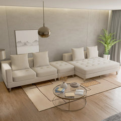 Prylen Fabric L-Shaped Sofa (Pet Friendly & Easy Clean) - Esteller