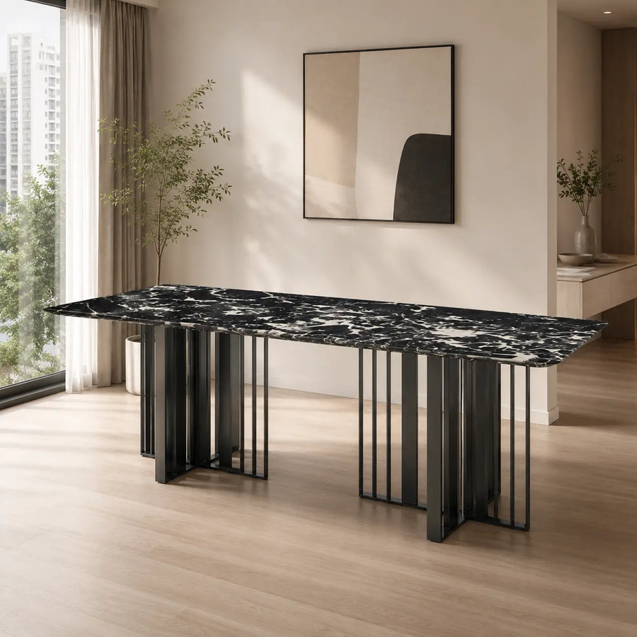 Pavia Rectangular Luxury Stone Dining Table
