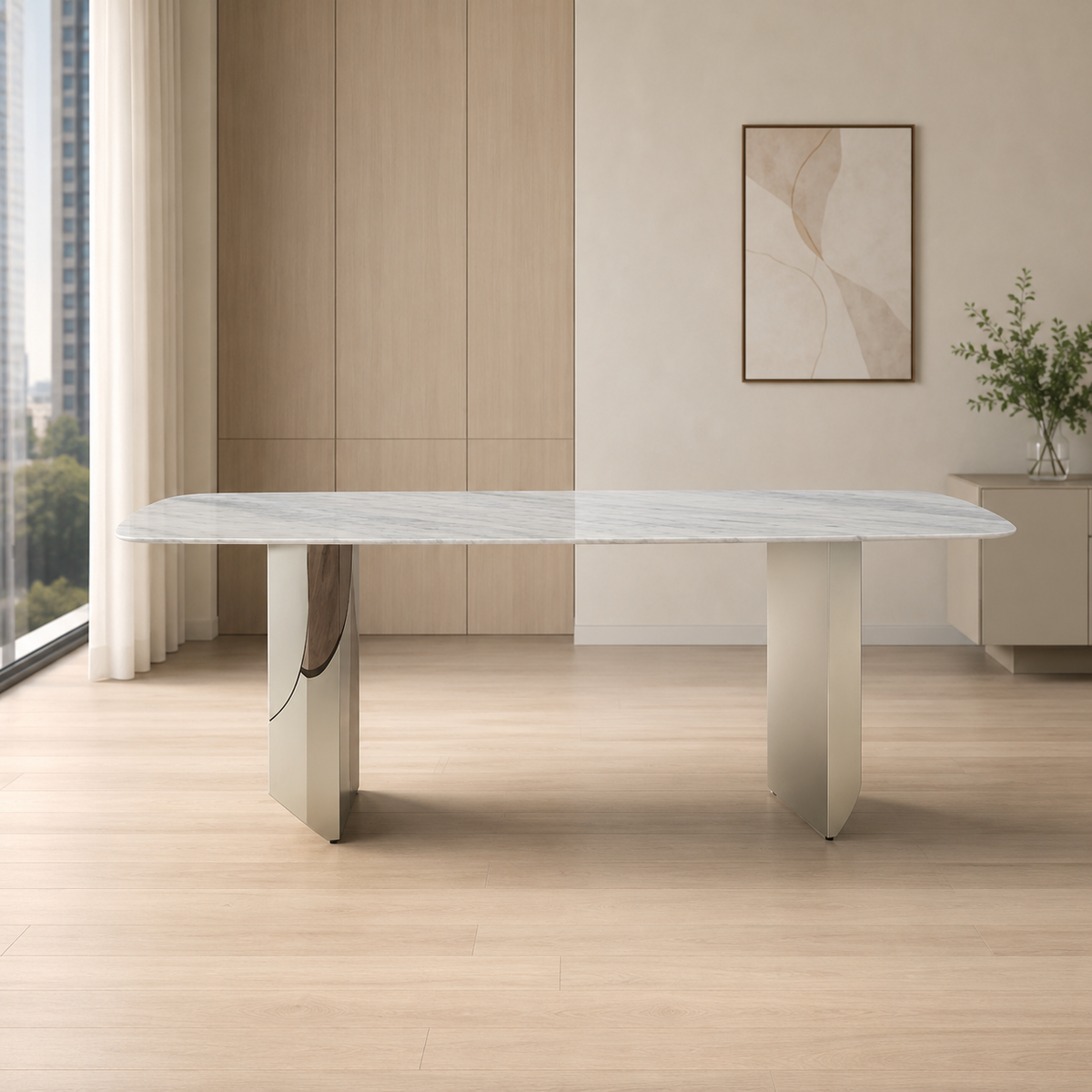 Morgan Rectangular Luxury Stone Dining Table