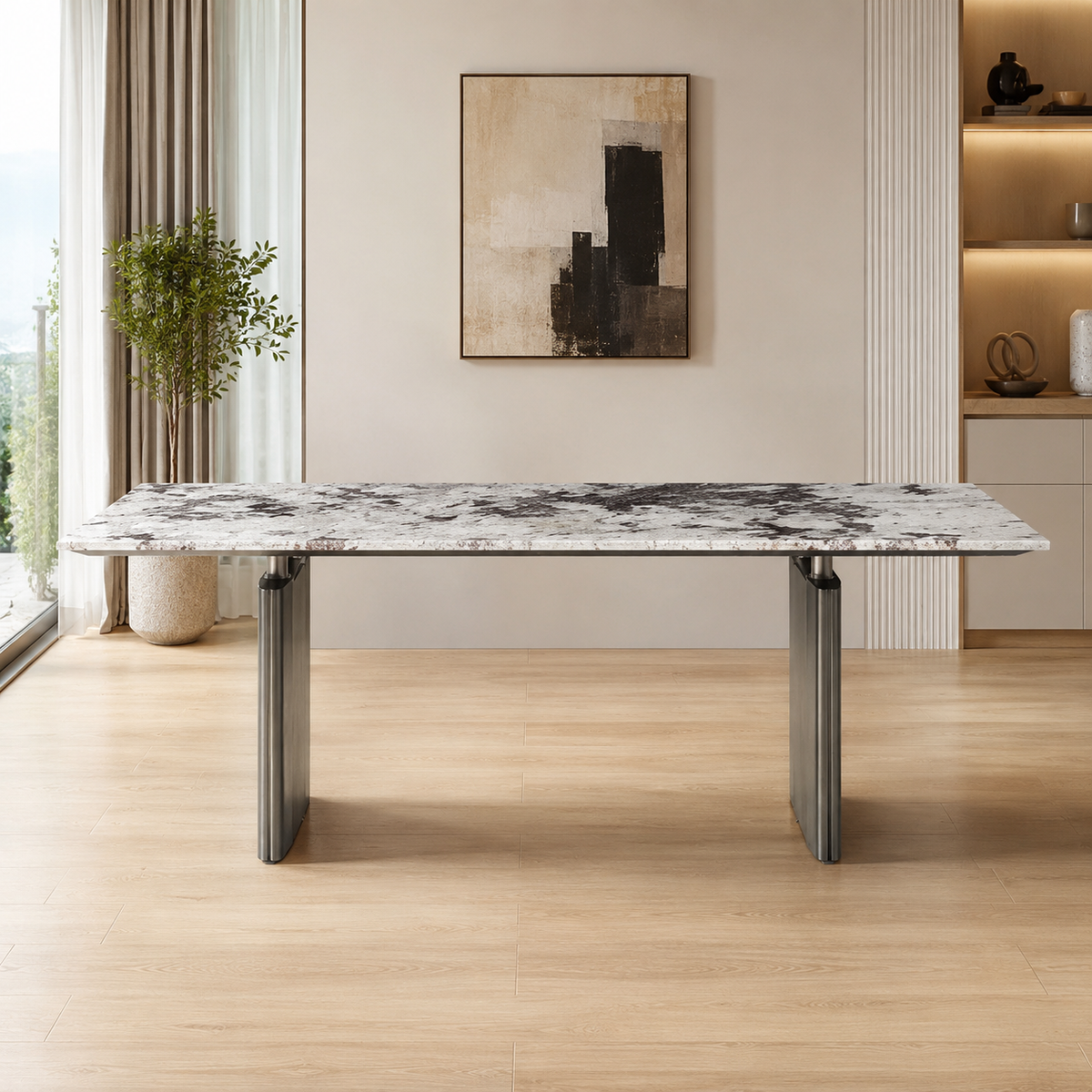 Arezzo Rectangular Luxury Stone Dining Table