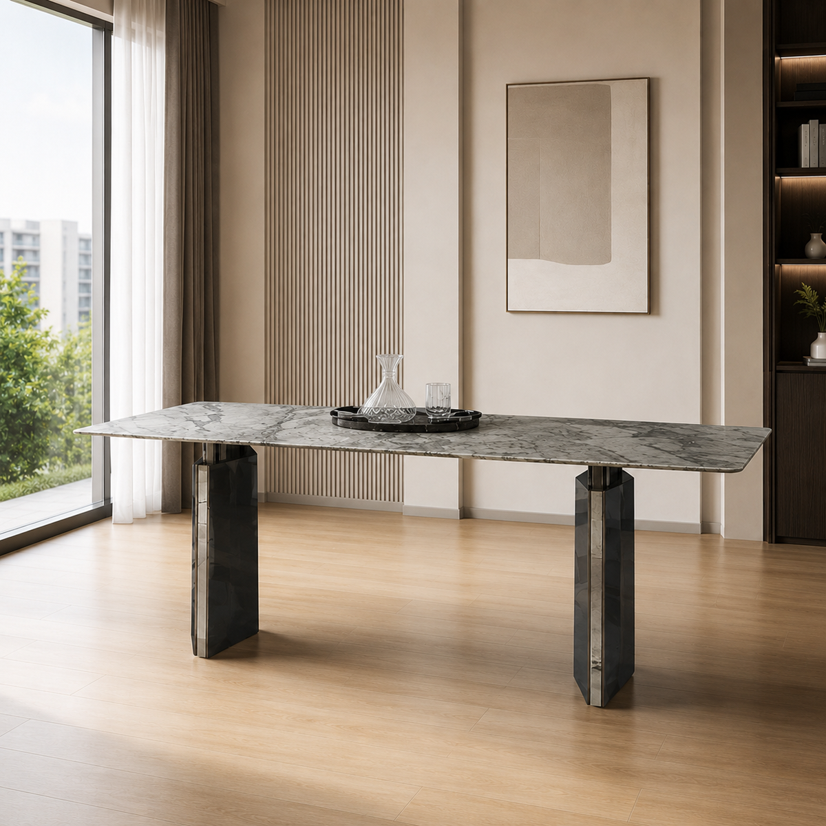 Catania Rectangular Luxury Stone Dining Table