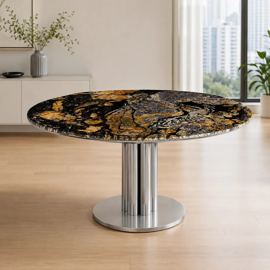 Savona Round Luxury Stone Dining Table